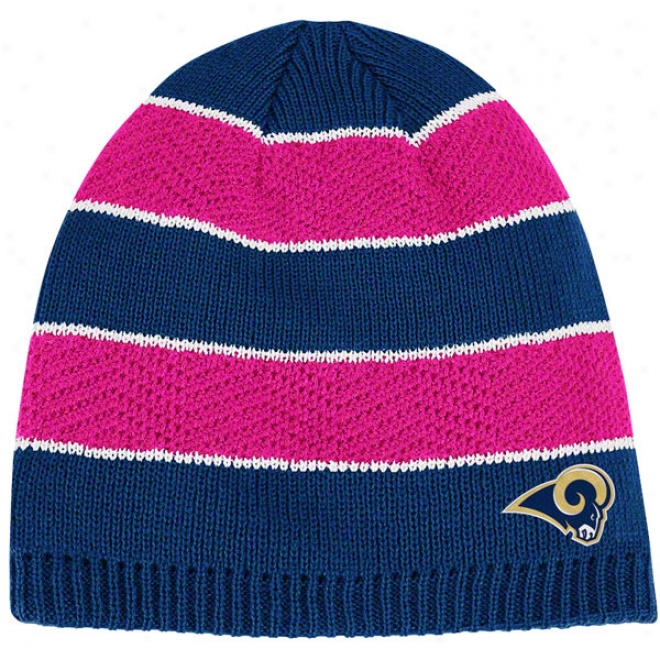 St. Louis Rams Women's Breast Cancer Awareness Uncuffed Knit Hat