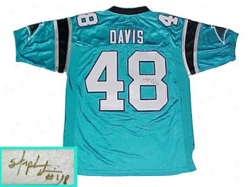 Stephne Davis Carolina Panthers Autographed Azure Jersey