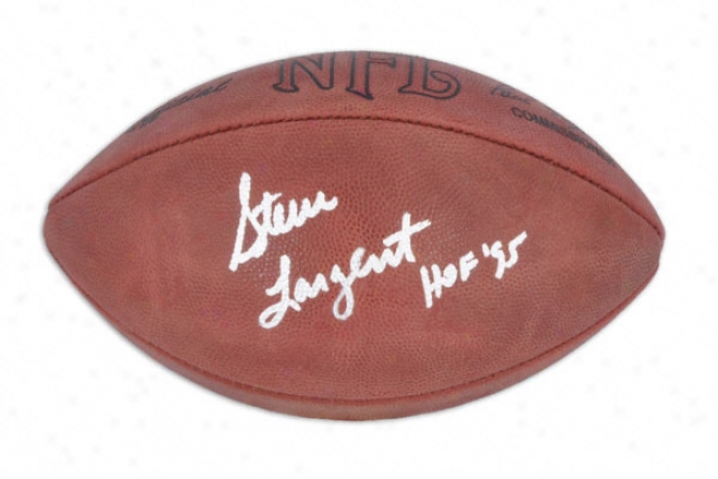 Steve Largent Autographed Football  Details: Football With Hof 95 Inscription