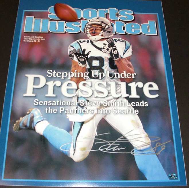 Steve Forge Carolina Panthe5s Autographed 16x20 Sports Illustrated Counterbalance