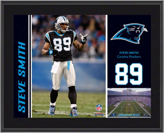 Steve Smith Plaque  Detzils: Carolina Panthers, Sublimated, 10x13, Nfl Plaque