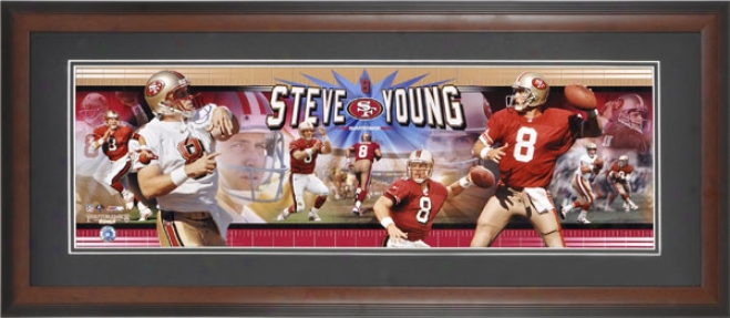 Steve Young San Francisco 49ers Framed Unsigned Panoramic Photograph