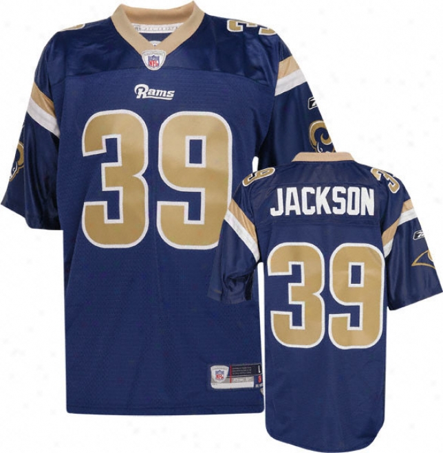 Steven Jzckson Reebok Nfl Navy Premier St. Louis Rams Jersey