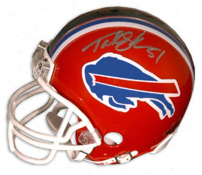 Takeo Spikes Buffalo Bills Autographed Mini Helmet