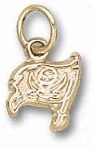 Tampa Bay-tree Buccaneers 14k Gold Flag 1/4'' Pendant