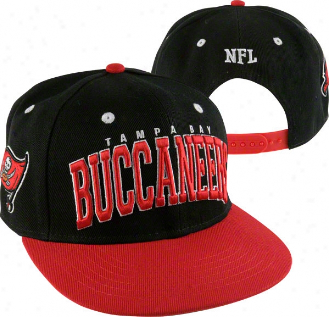 Tampa Bay Buccaneers Full Text 2 Tone Flatbill Snapback Hat
