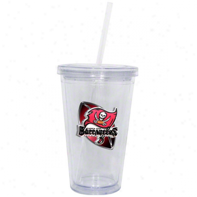 Tampa Bay Buccaneers Double Wall Tumbler Attending Straw