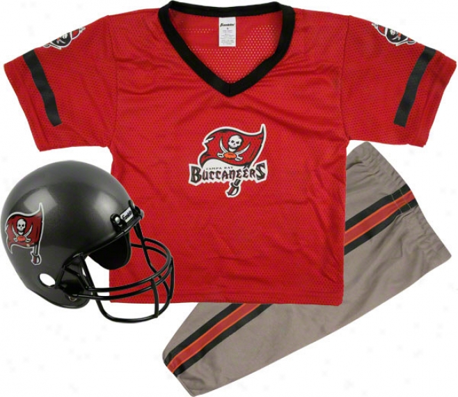 Tampa Bay Buccaneers Kids/youth Football Helmet Uniform Set