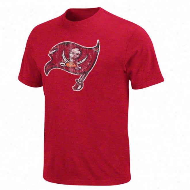 Tampa Bay Buccaneers Red Vintage Logo Iii T-shirt