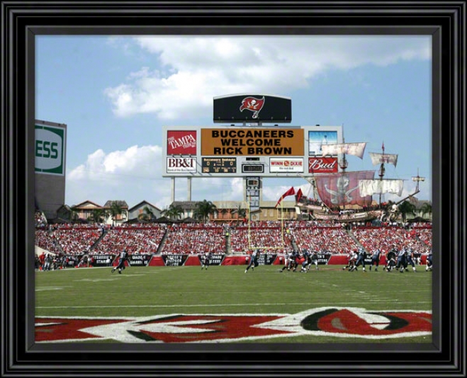 Tampa Bay Buccaneers Scoreboard Memories Customized 11x14 Black Framed Photograph