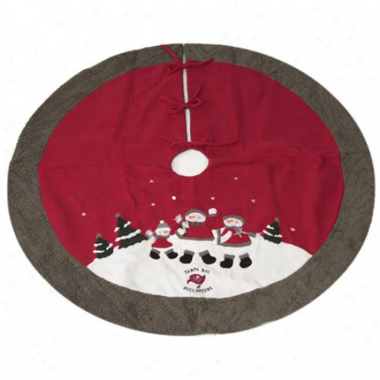 Tampa Bay Buccaneers Snowman Tree Skirt