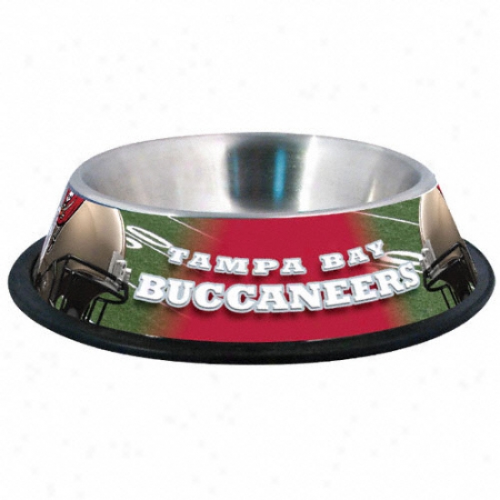 Tampa Bay Buccaneers Stainless Steel Dog Bowl