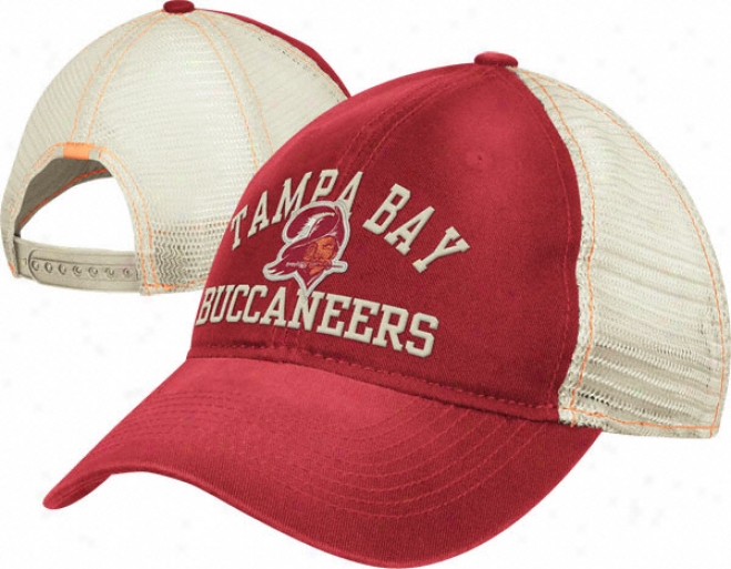 Tampa Bay Buccaneers Women's Reebok Throwback Mesh Back Slouch Adjustable Hat