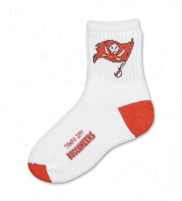 Tampa Bay Buccaneers Youth Red Nfl Logo/name Socks