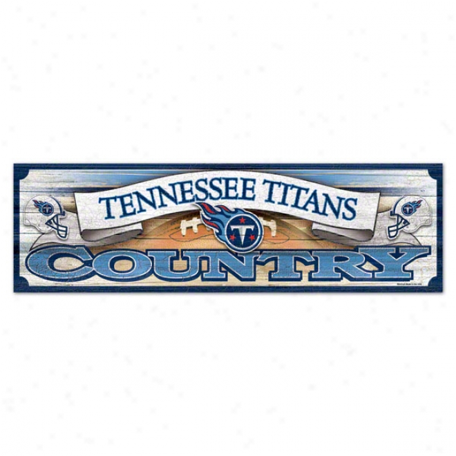 Tennessee Titanz 9x30 Wood Sign