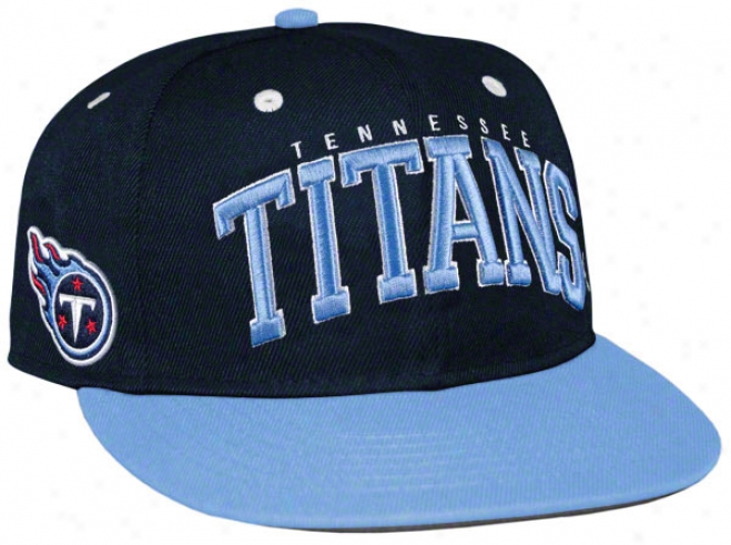 Tennessee Tifans Big Text 2 Tone Flatbill Snapback Hat