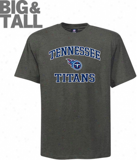 Tennessee Titans Charcoal Full & Tall Heart And Soul Ii T-shirt
