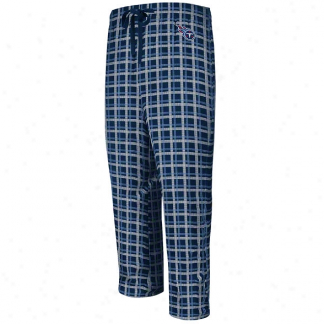 Tennessee Titans Crrossbar Navy Flannel Sleep Pants