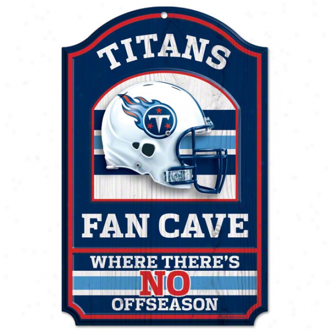 Tennessee Titans Fan Cave 11x17 Wood Sign