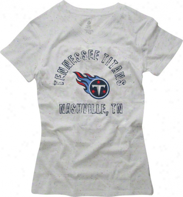 Tennessee Titans Girl's Speckled V-neck T-shirt