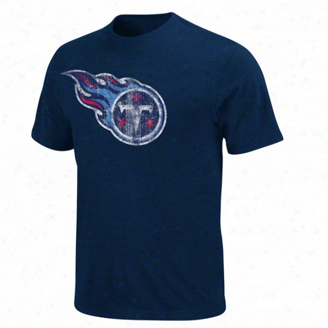 Tennessee Titans Navy Vintage Logo Iii T-shirt