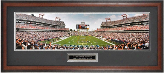 Tennessee Titans - Opening Day At Adelphia Coliseum - Framed Unsiyned Panoramic Photograph