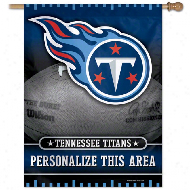 Tennessee Titans Personalized Vertical Flag: 27x37 Banner