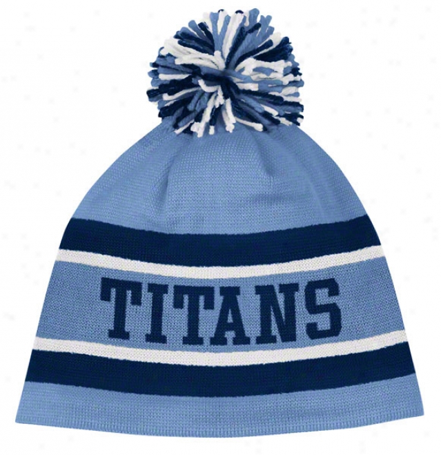 Tnenessee Titans Reebok Pom Top Cuffless Knit Hat