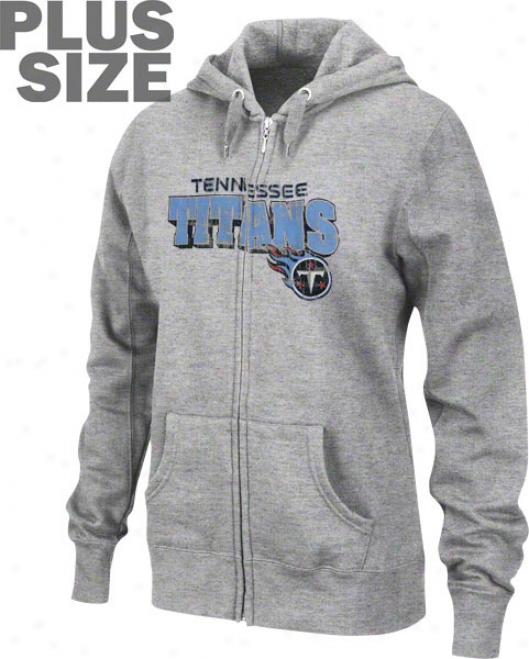 Tennessee Titans Women's Plus Sizing Football Classic Iii Full Zip Hooded Sweatshirt