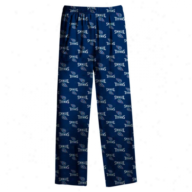 Tennessee Titans Youth Navy Printed Logo Sleep Pants