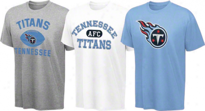 Tennessee Titans Youth Navy, White, Grey 3-tee Combo Paxk