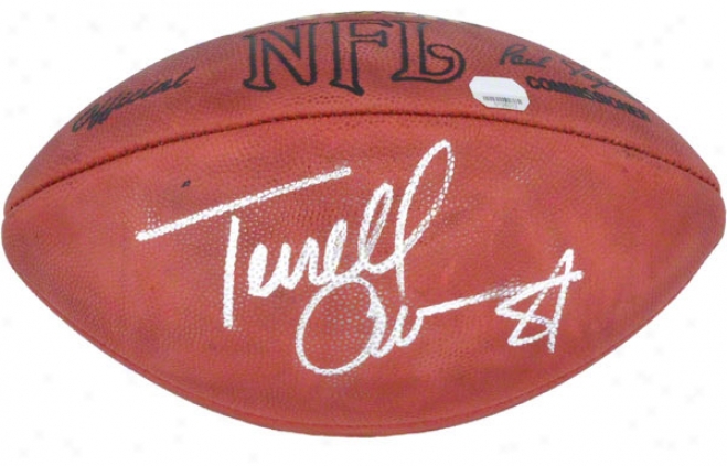 Terrell Owens Autographed Football  Details: Pro Football