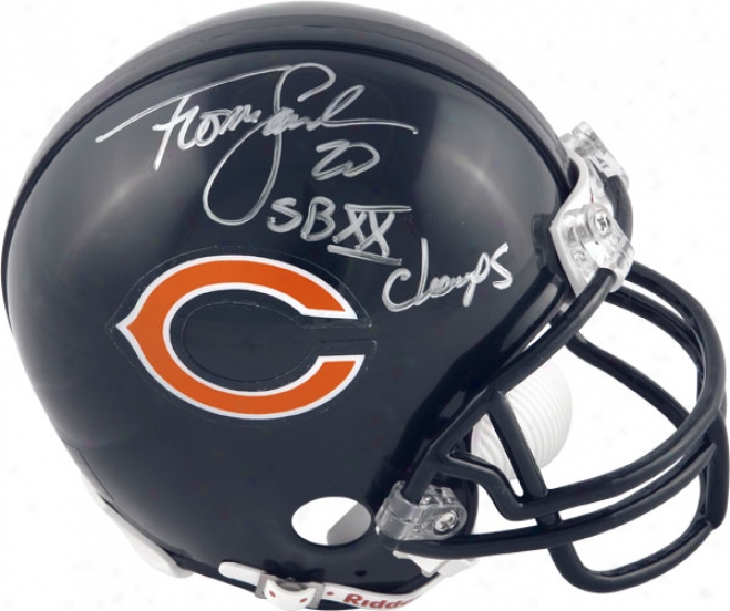 Thomas Sanders Chicago Bears Autographed Mini Helmet With Sb Xx Champs Inscription