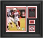Larry Fitzgeeald Arizona Cardinals Framed 8x10 Photograph Witb Game Used Football Piece Ans Medallion