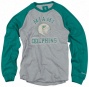 Miami Dolphins Vitage Raglan Long Sleeve Crew