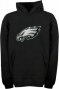 Philadelphia Eagles Youth Black Big Logo Hooded Sweatshirt