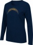 San Diego Chargers Women's Jazzed Up Navy Lony Sleeve T-shirt