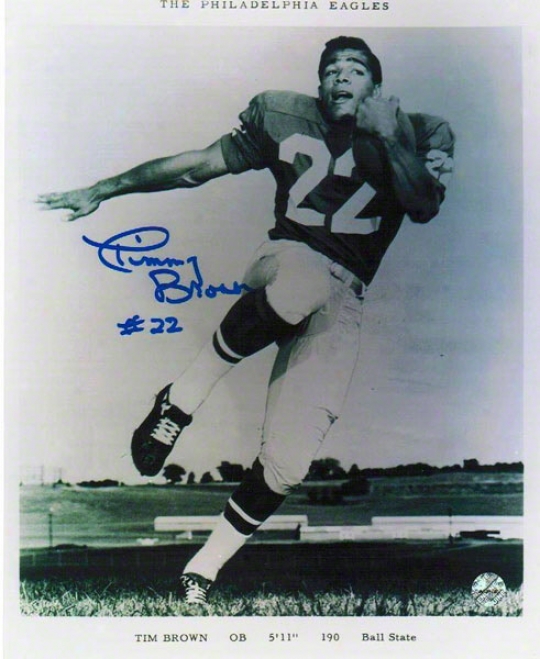 Timmy Brown Autographed Philadelphia Eagles 8x10 Photo