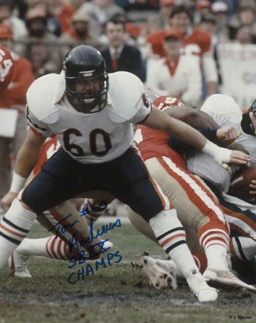 Tom Andrews Chicago Bears - Action - Autographed 8x10 Photograph