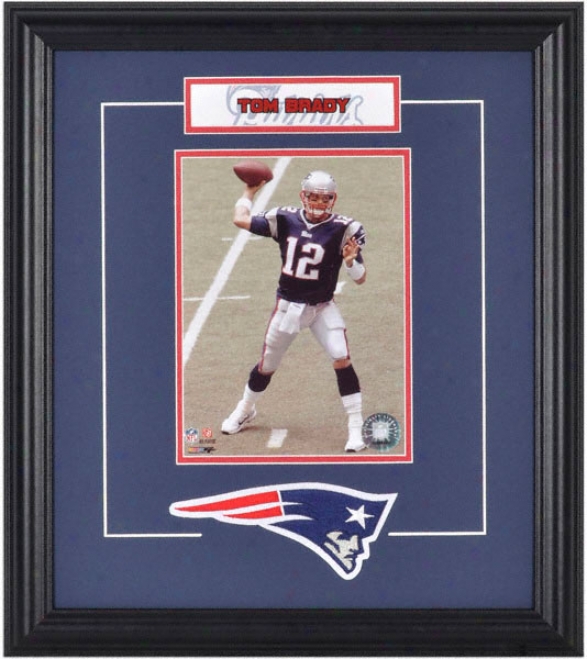 Tom Brady Framed 6x8 Photograph With Team Logo & Plate