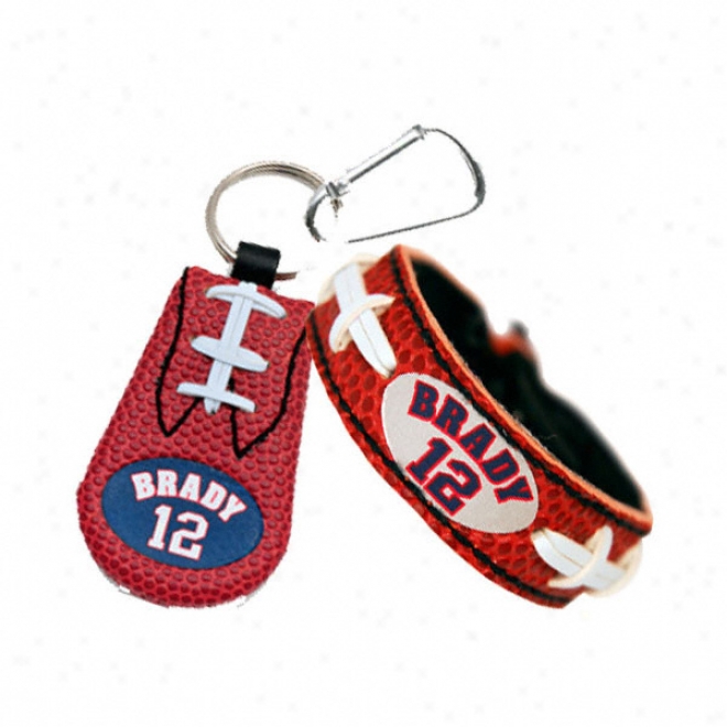 Tom Brady Unaccustomed England Patriots Bracelet & Keychain Set