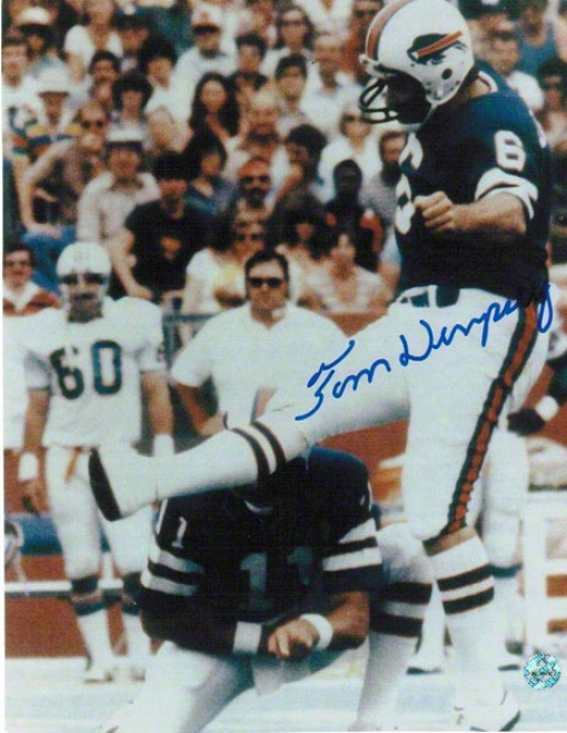 Tom Dempsey Autovraphed Buffalo Bills 8x10 Photo