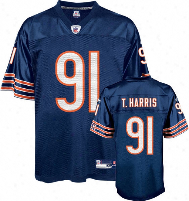 Tommie Harris Jersey: Reebok Navy Replica #91 Chicago Bears Jersey