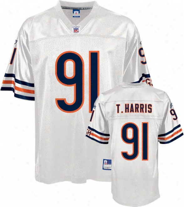 Tommie Harris Jersey: Reebok White Autograph copy #91 Chicago Bears Jersey