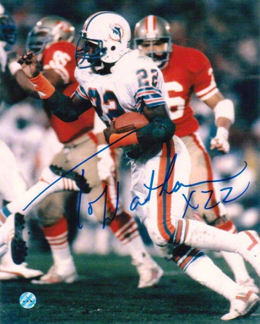 Tony Nathan Autographed Miami Dolphins 8x10 Photo