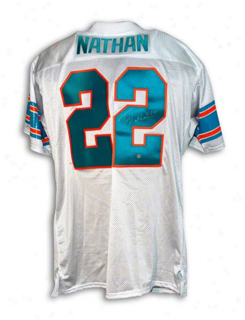 Tony Nathan Autographed Miami Dolphins Throwback Jersey