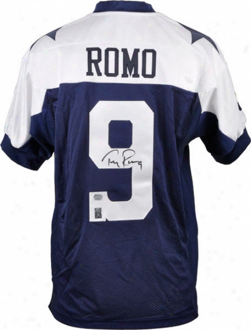 Tony Romo Autographed Jersey  Details: Dallas Cowboys, Thanksgiving Day, Reebok Authentic