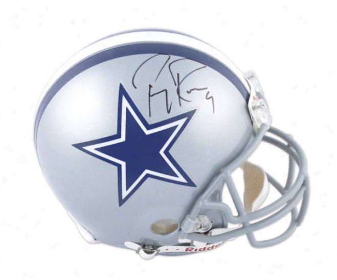 Tony Romo Autographed Pro-line Helmet  Details:dallas Cowboys, Authentic Riddell Helmet