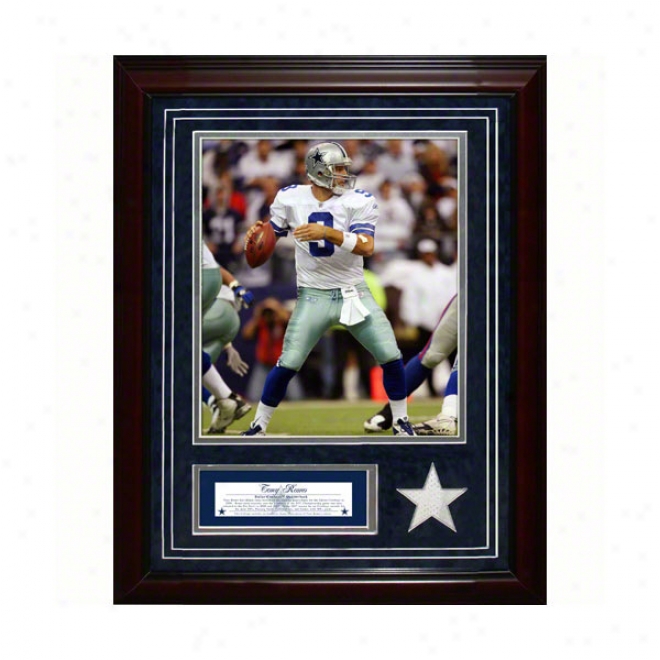 Tony Romo Dallas Cowboys 11x14 Framed Collage With Game Used Jersey, Photo & Nameplate