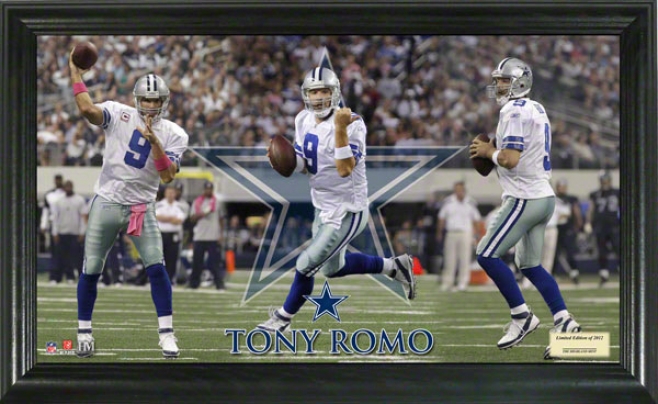 Tony Romo Dallas Cowboys Gridiron Ace 12x20 Frame